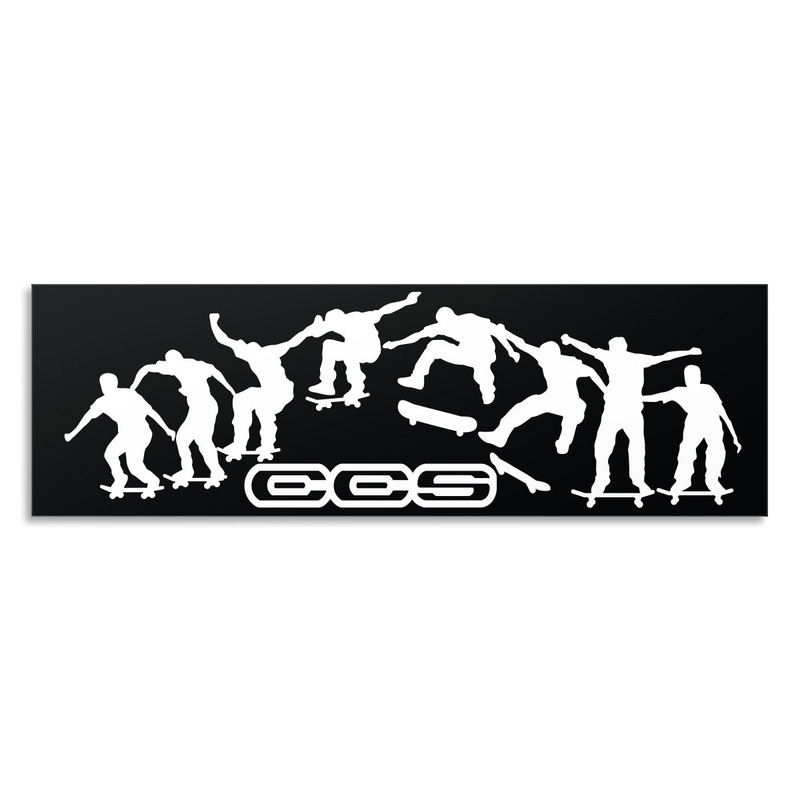 CCS Kickflip Sticker – Black/White