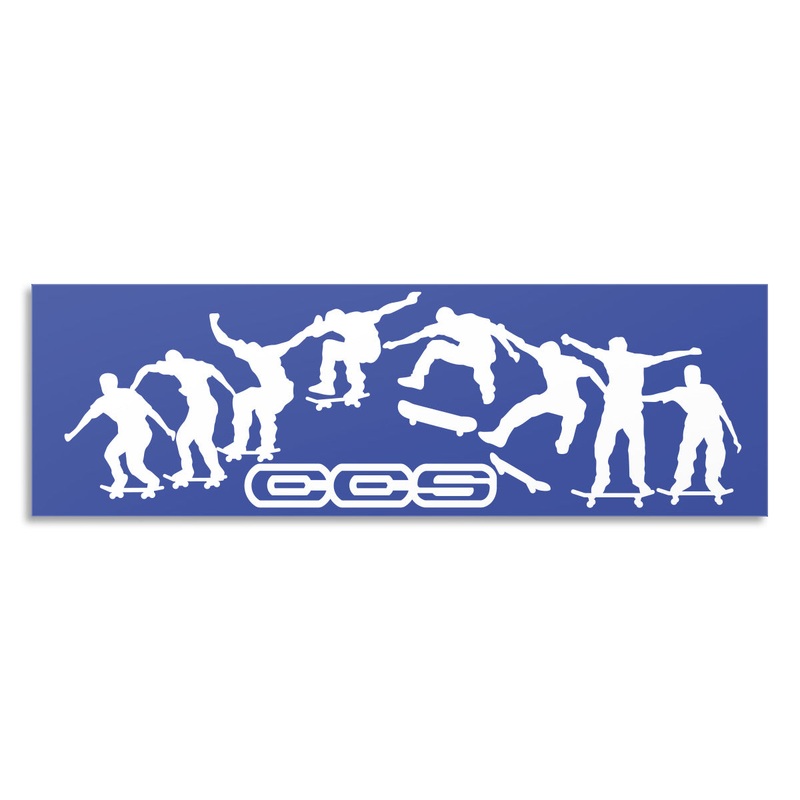 CCS Kickflip Sticker – Blue/White