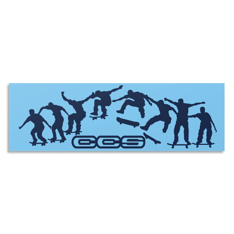 CCS Kickflip Sticker – Carolina Blue/Navy