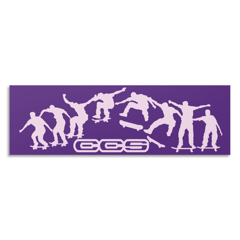 CCS Kickflip Sticker – Purple/Lt Pink