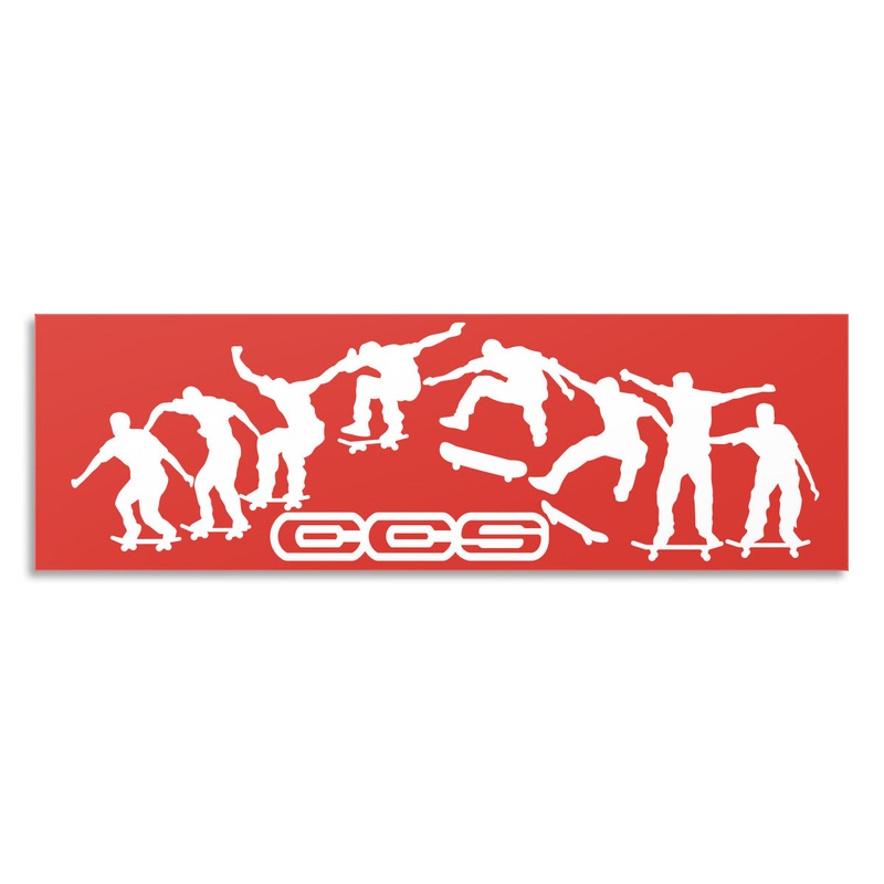 CCS Kickflip Sticker – Red/White