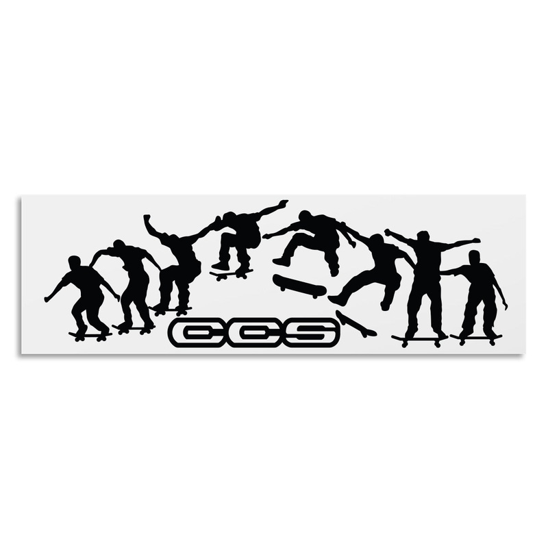 CCS Kickflip Sticker – White/Black