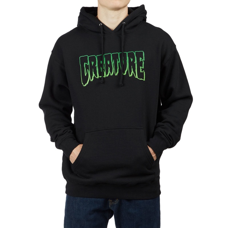 Creature Logo Outline Hoodie – Black