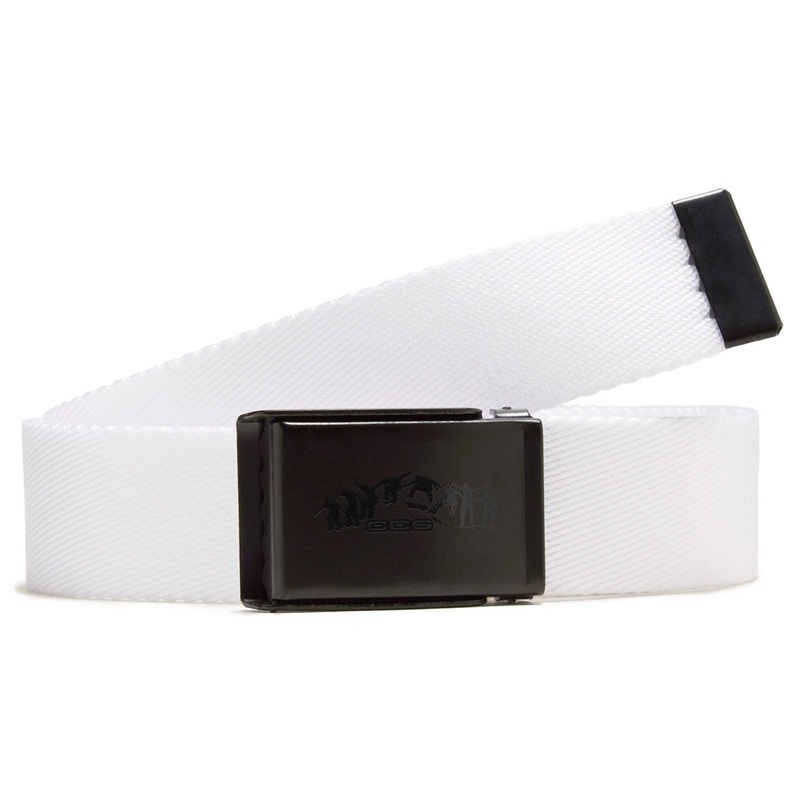 CCS Black Kickflip Buckle Belt – White