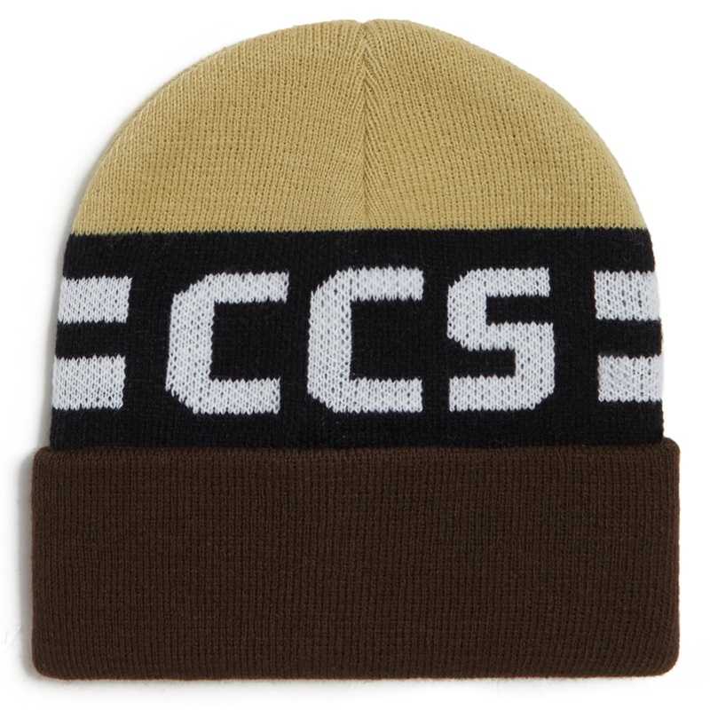 CCS Blockletters Beanie – Brown/Tan