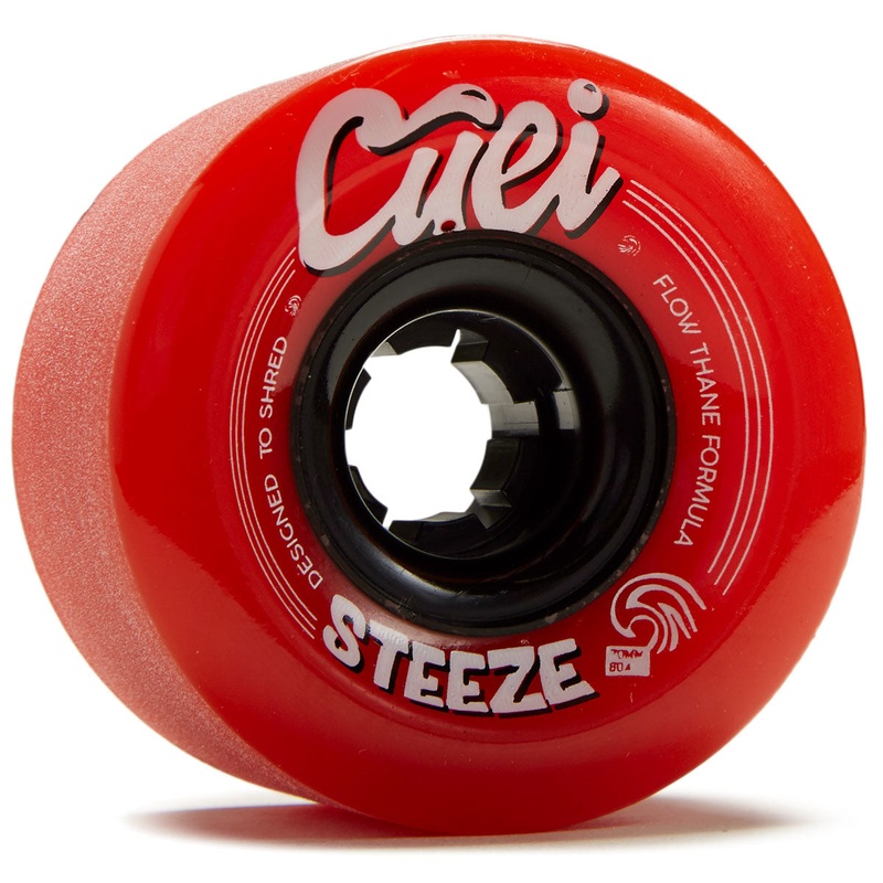 Cuei Steeze Freeride 80a Stoneground Longboard Wheels – Red – 70mm