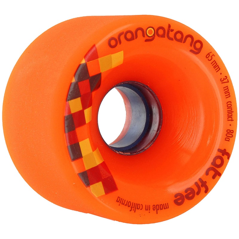 Orangatang Fat Free Freeride 80a Longboard Wheels – Orange – 65mm