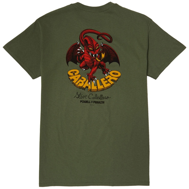 Powell-Peralta Steve Caballero Classic Dragon II T-Shirt – Military Green 2
