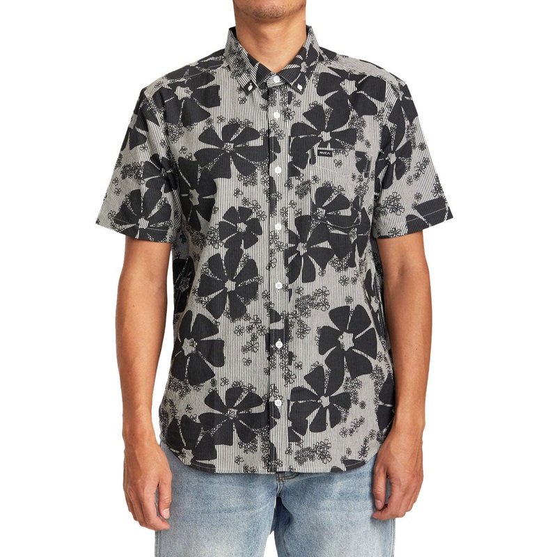 RVCA Yoyogi Seersucker Shirt – Black
