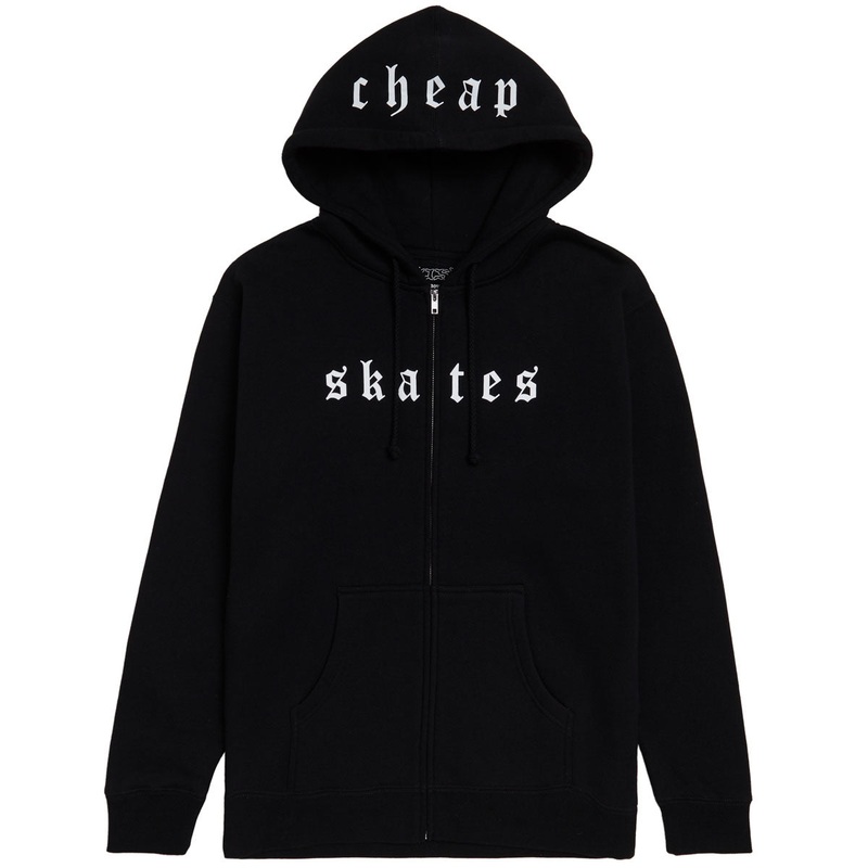 CCS Cheap Skates OE Zip Hoodie – Black/White