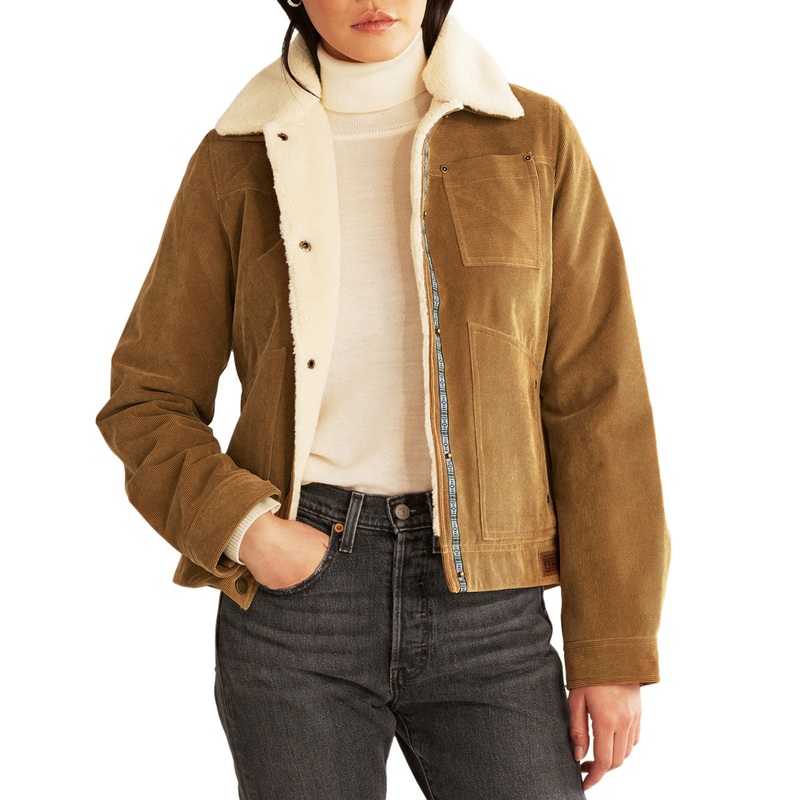Pendleton Womens Wind River Corduroy Trucker Jacket – Saddle