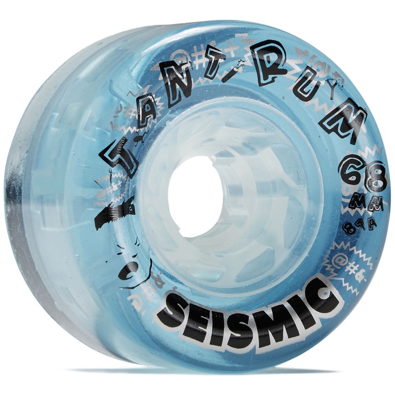 Seismic Tantrum 81a Longboard Wheels – Clear Blue – 68mm