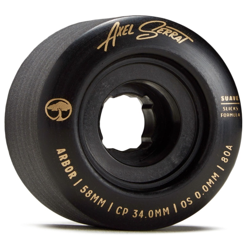 Arbor Suave Axel Serrat 80a Longboard Wheels – Black – 58mm