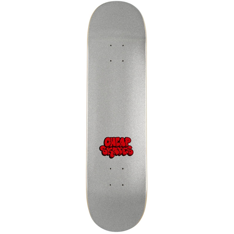 CCS Cheap Skates Tag Glitter Skateboard Deck – White