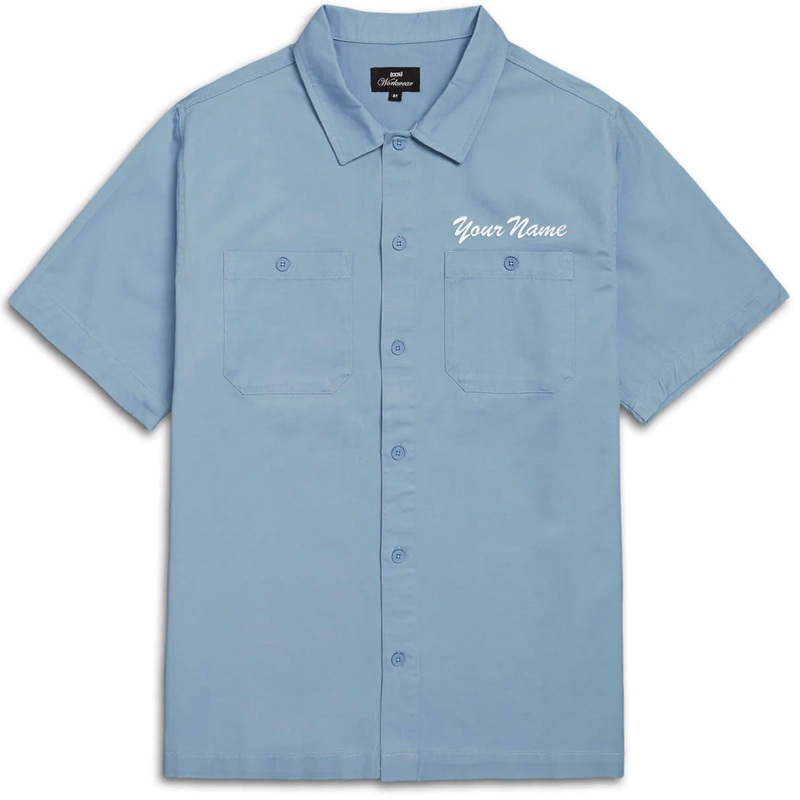 CCS Custom Embroidered Work Shirt – Light Blue