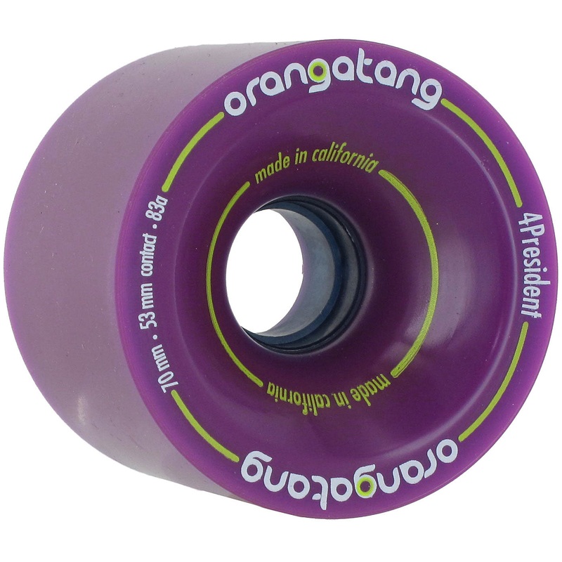 Orangatang 4 President Longboard Wheels 70mm 83a Purple
