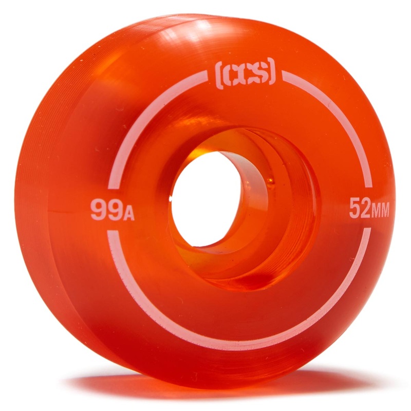 CCS Clear 99a Skateboard Wheels – Orange – 52mm