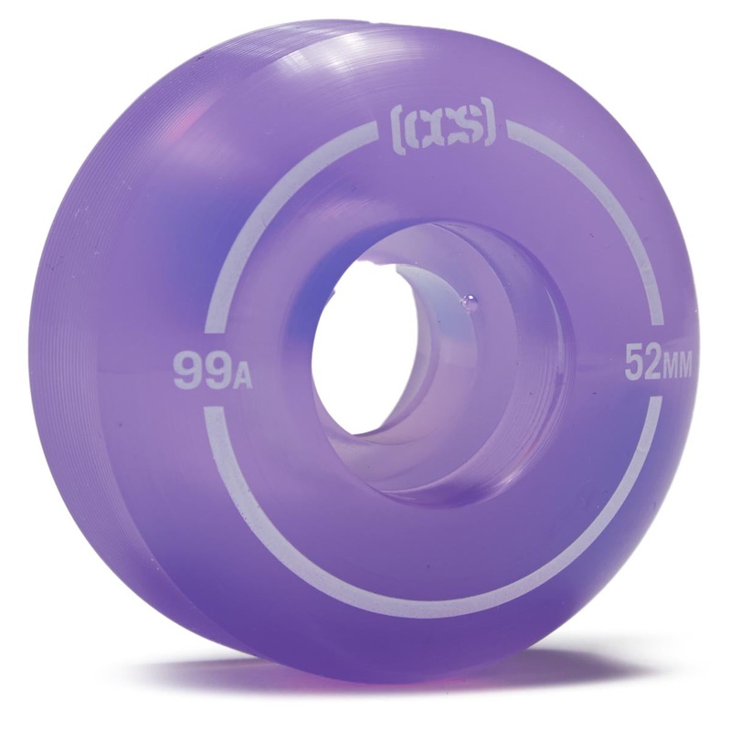 CCS Clear 99a Skateboard Wheels – Purple – 52mm