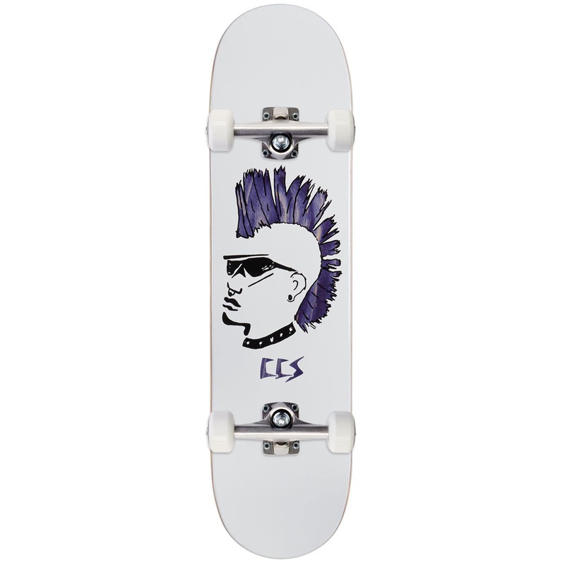 CCS OG Punk Skateboard Complete – White – 8.50