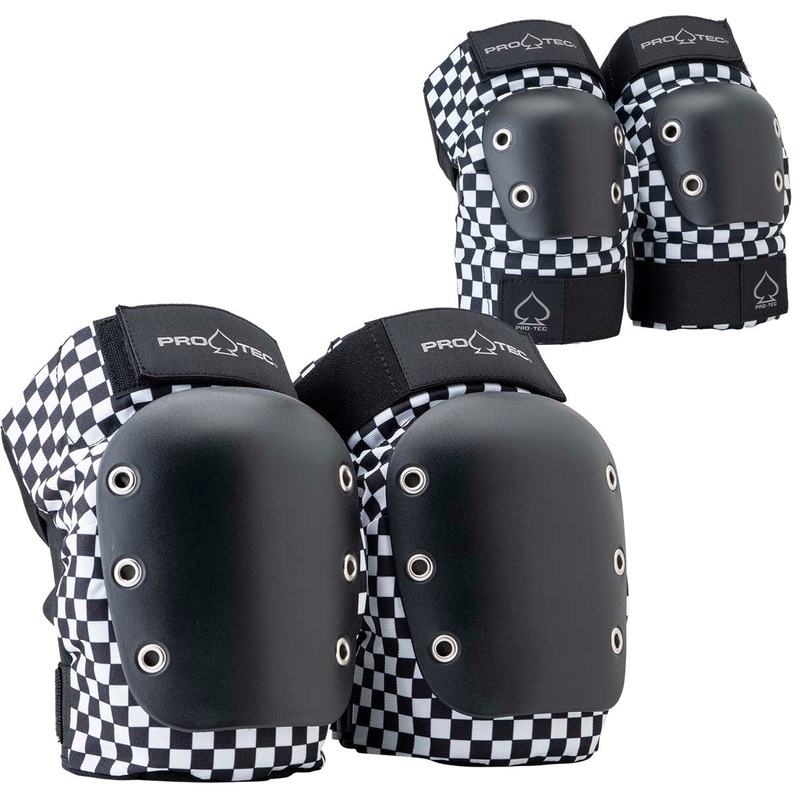 Pro-Tec Street Knee/Elbow Open Back Set of Pads – Checker