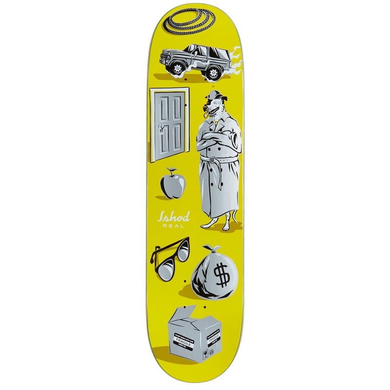 Real Ishod Revealing Skateboard Deck – Yellow – 8.06