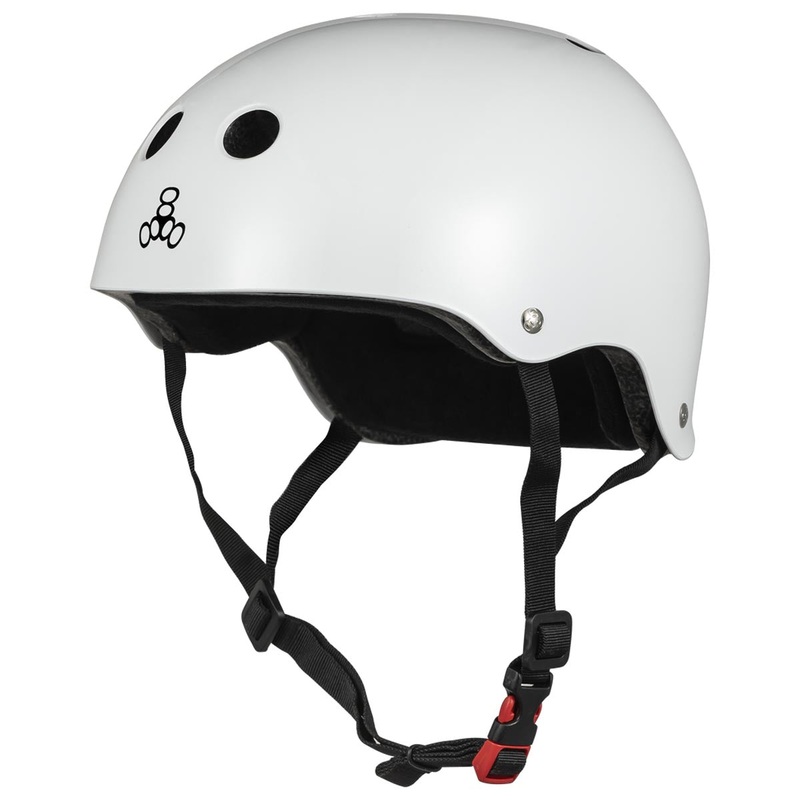Triple Eight Certified Sweatsaver Helmet – White Glossy