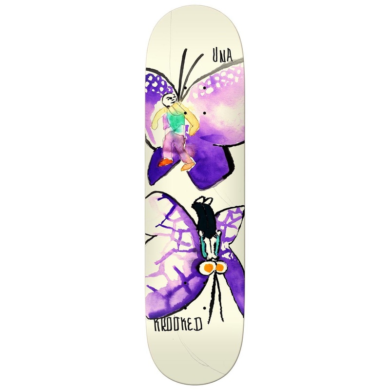 Krooked Una Butterflies Skateboard Deck – 8.28