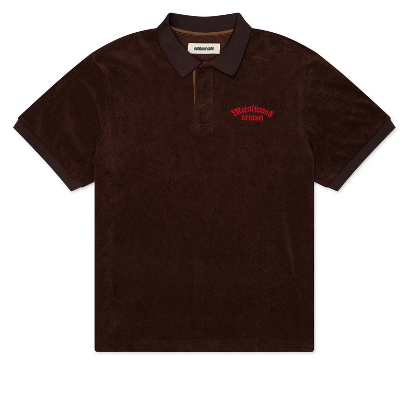 Metalwood Medieval Terry Polo Shirt – Dark Chocolate