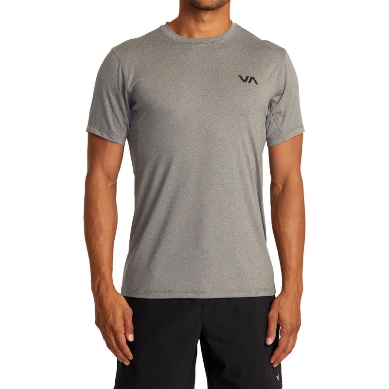 RVCA Sport Vent Sleeve T-Shirt – Heather Grey
