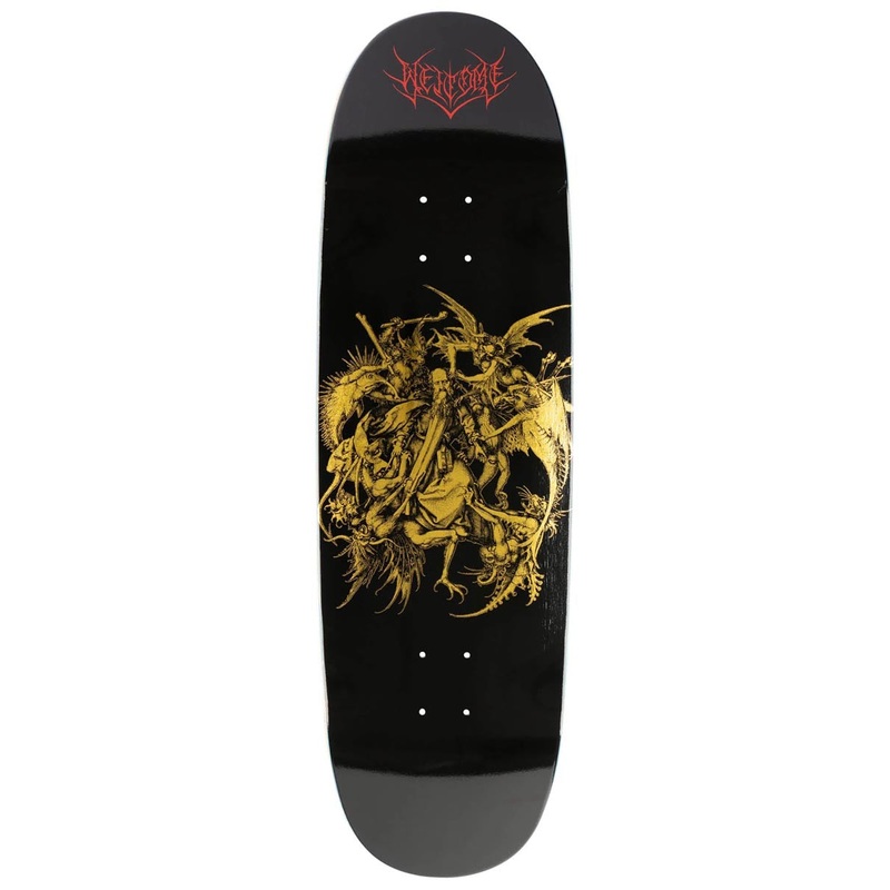 Welcome Saint On A Boline 2.0 Skateboard Deck – Black/Gold Foil – 9.50