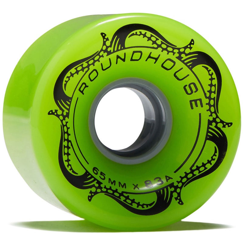 Carver Roundhouse Slick 83a Longboard Wheels – Green Glo – 65mm