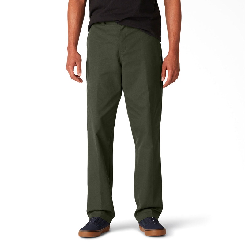 Dickies Slim Straight Twill Skate Pants – Olive Green 2025