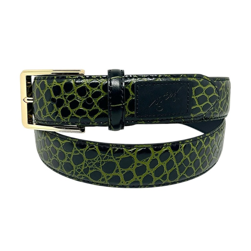 Loosey Premium Reptile Belt – Black/Green