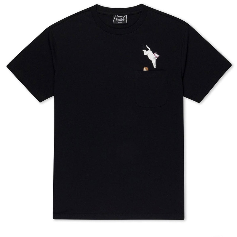 RIPNDIP Jumpin In Pocket T-Shirt – Black