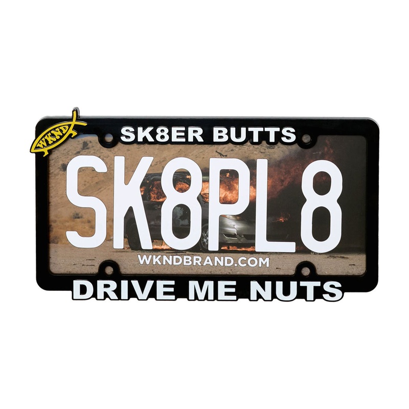 WKND Drive Me Nuts License Plate Frame