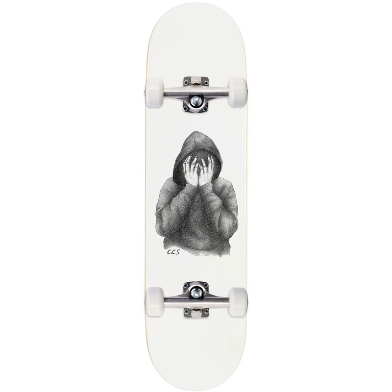 CCS Smile on The Surface Skateboard Complete – White – 8.125