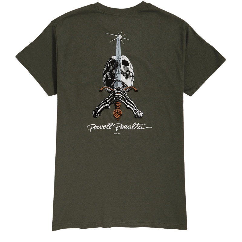 Powell-Peralta Skull & Sword II T-Shirt – Military Green