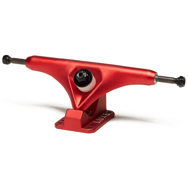 Luxe Lite 180mm Hollow Kingpin Longboard Trucks – Satin Red