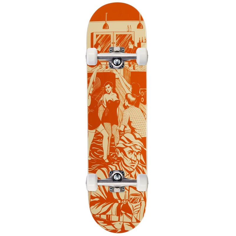 CCS Social Camouflage Party Skateboard Complete – Orange – 7.50