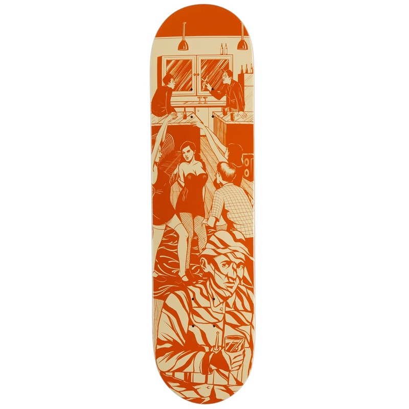 CCS Social Camouflage Party Skateboard Deck – Orange – 8.00