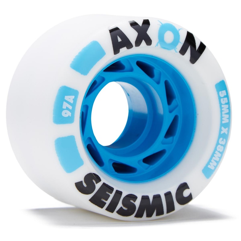 Seismic Axom 97a Longboard Wheels – White/Blue – 55mm