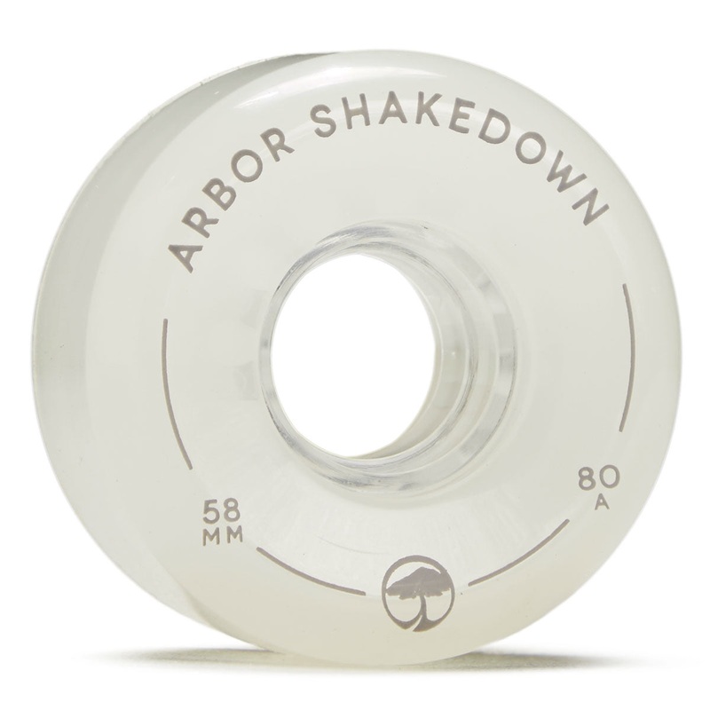 Arbor Shakedown 80a Longboard Wheels – Ghost White – 58mm