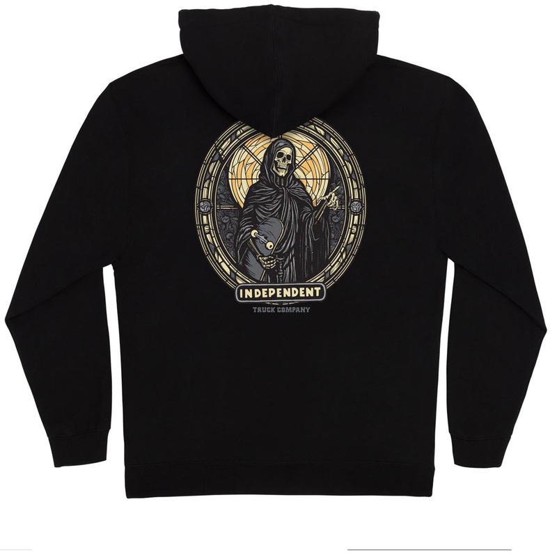Independent ITC Stained Zip Up Hoodie – Black