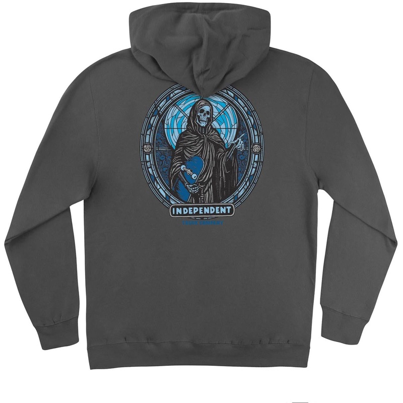 Independent ITC Stained Zip Up Hoodie – Charcoal