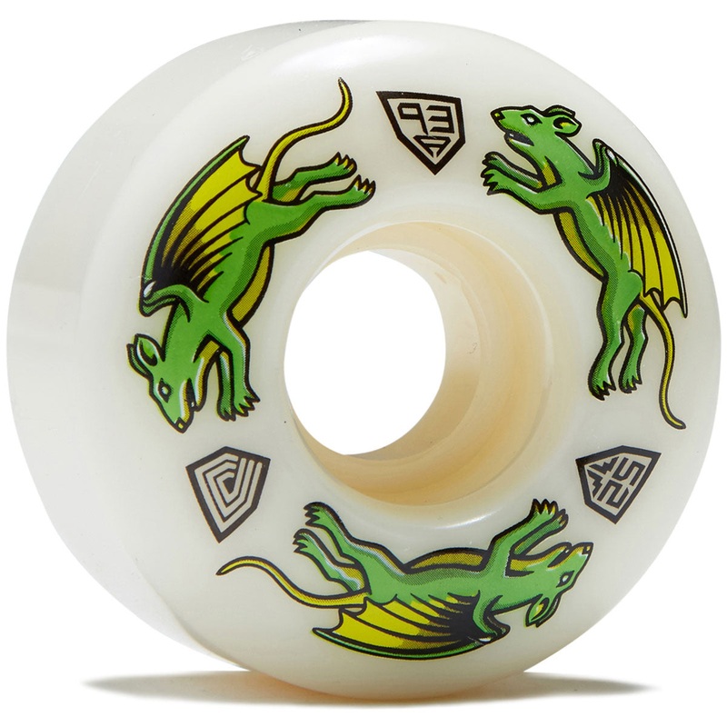 Powell-Peralta Dragon Formula 93a Nano Rat V4 Skateboard Wheels – Off White – 52mm