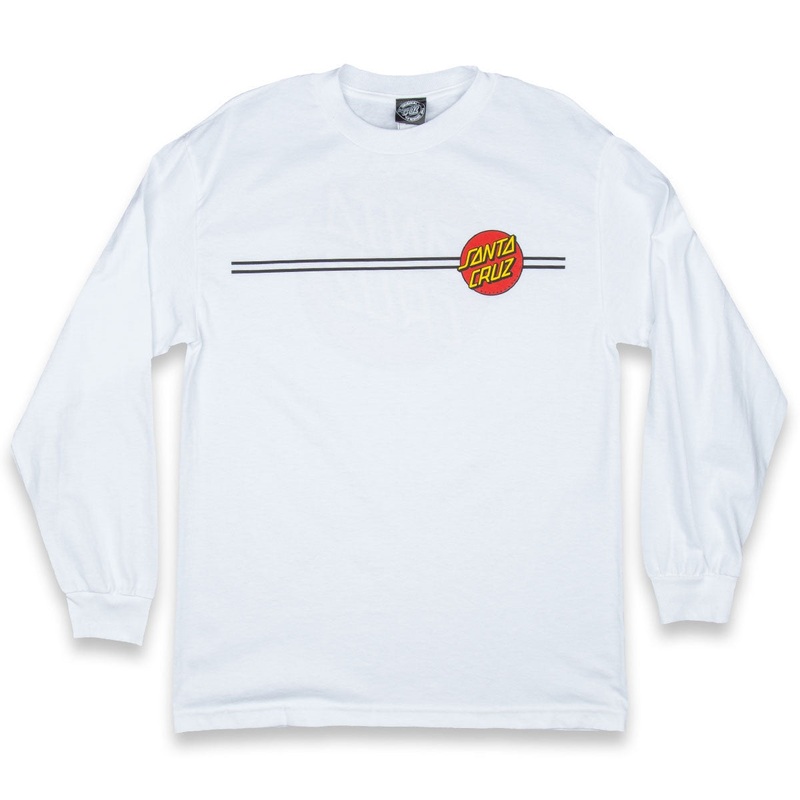 Santa Cruz Classic Dot Long Sleeve T-Shirt – White