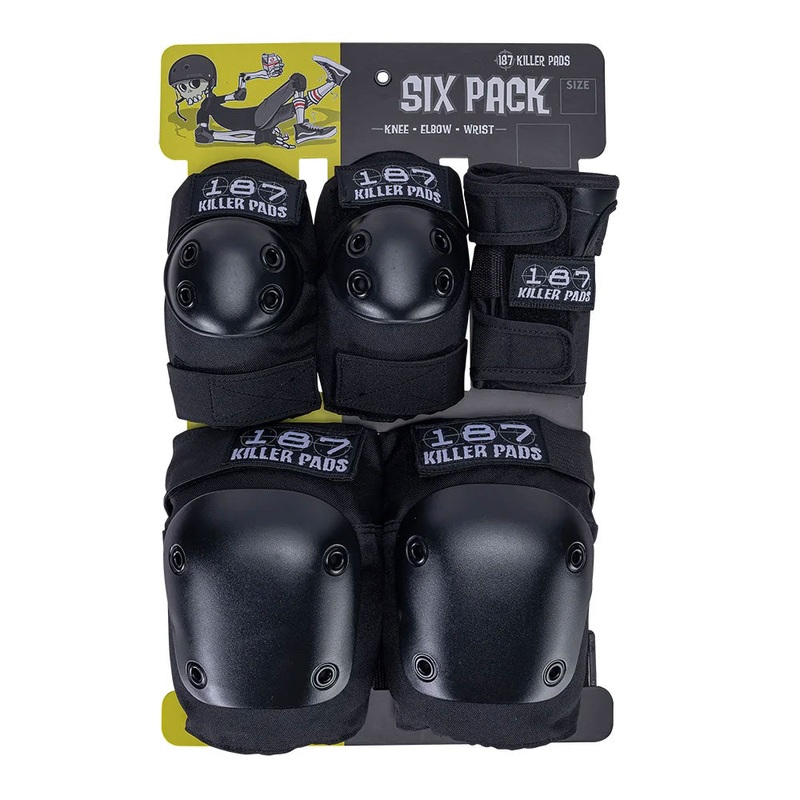187 Six Pack of Adult Pads – Black
