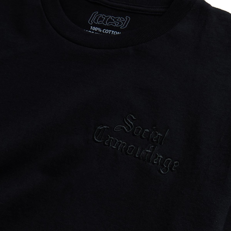 CCS Social Camouflage Embroidered T-Shirt – Black