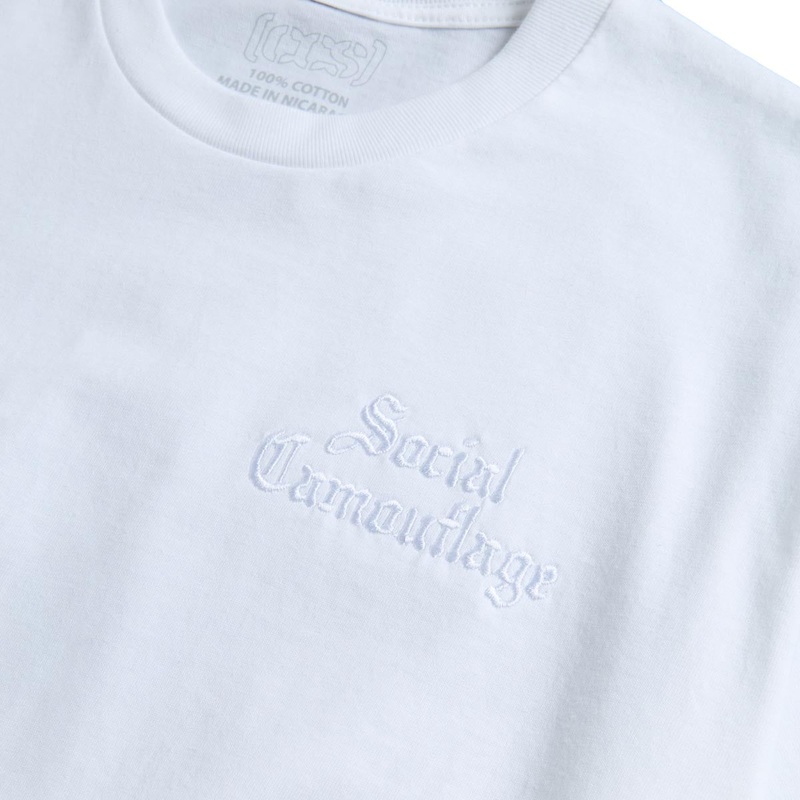 CCS Social Camouflage Embroidered T-Shirt – White