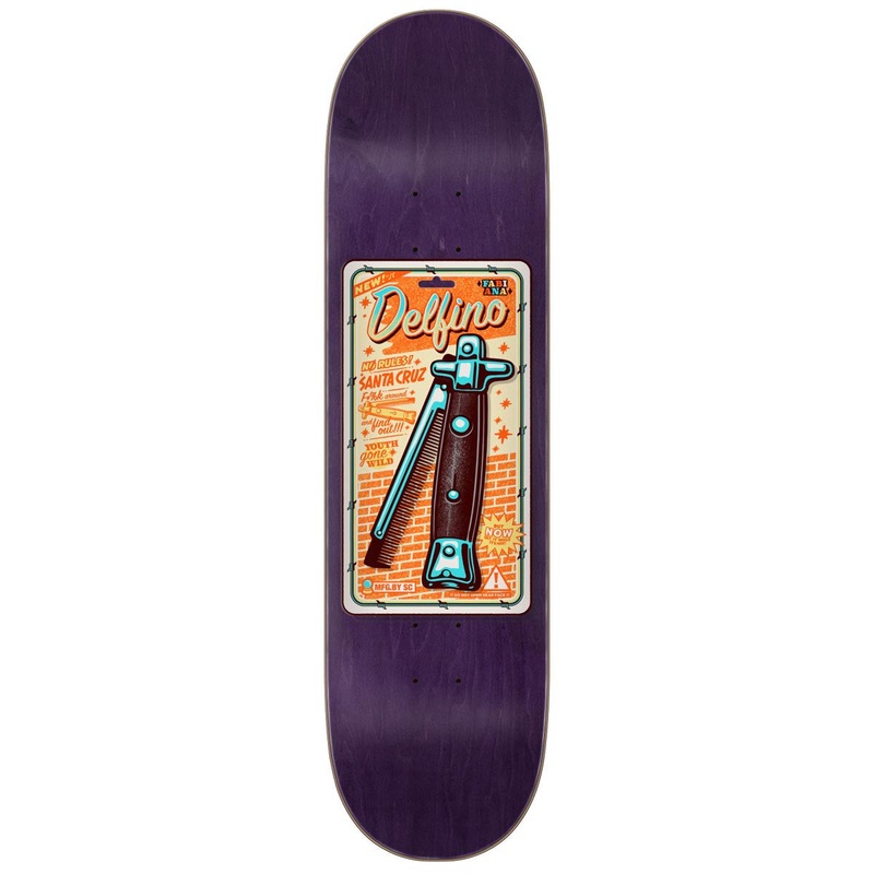 Santa Cruz Delfino Switchblade Comb Skateboard Deck – 8.25